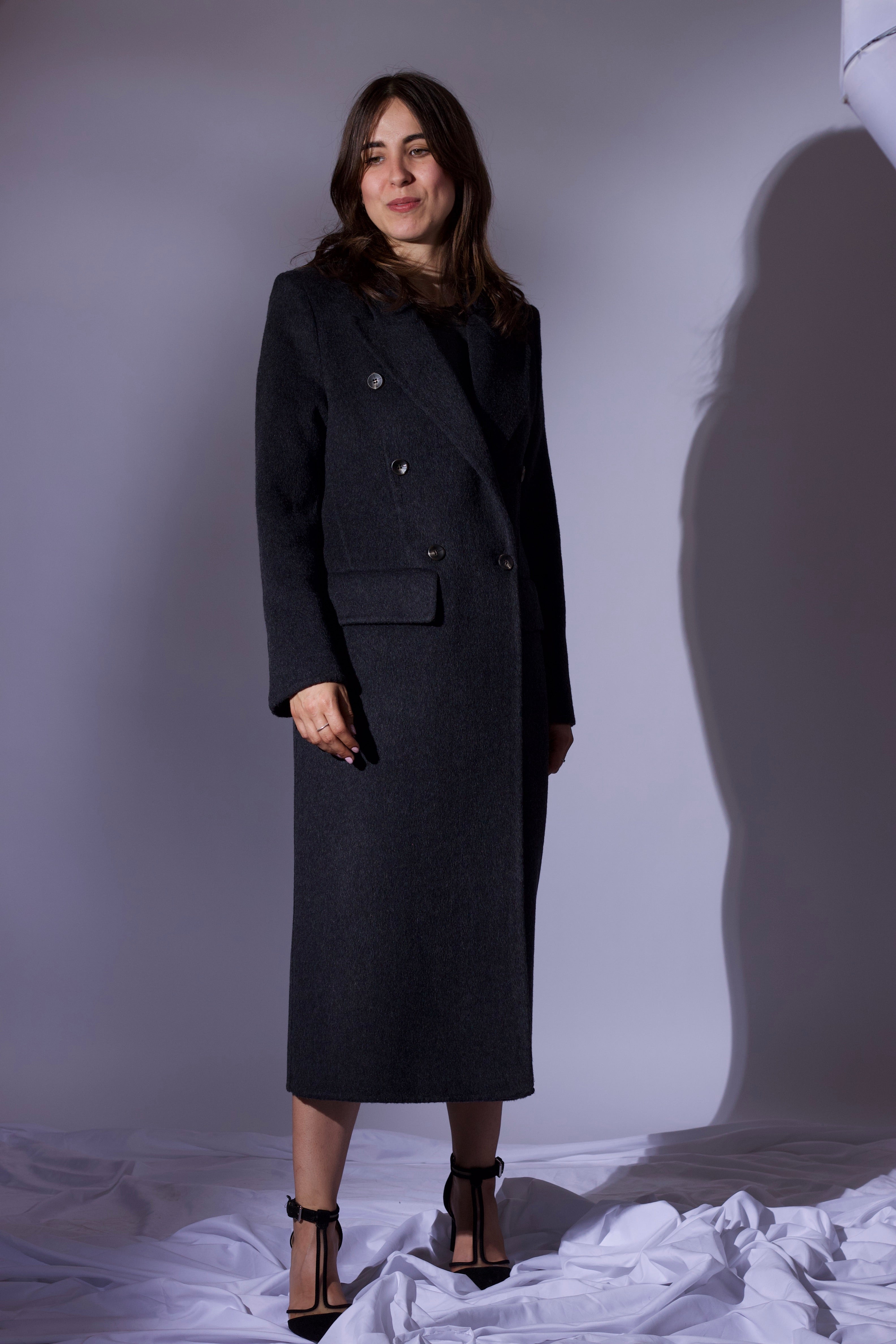 CAPPOTTO DOPPIOPETTO IN LANA DOUBLE – GRIGIO
