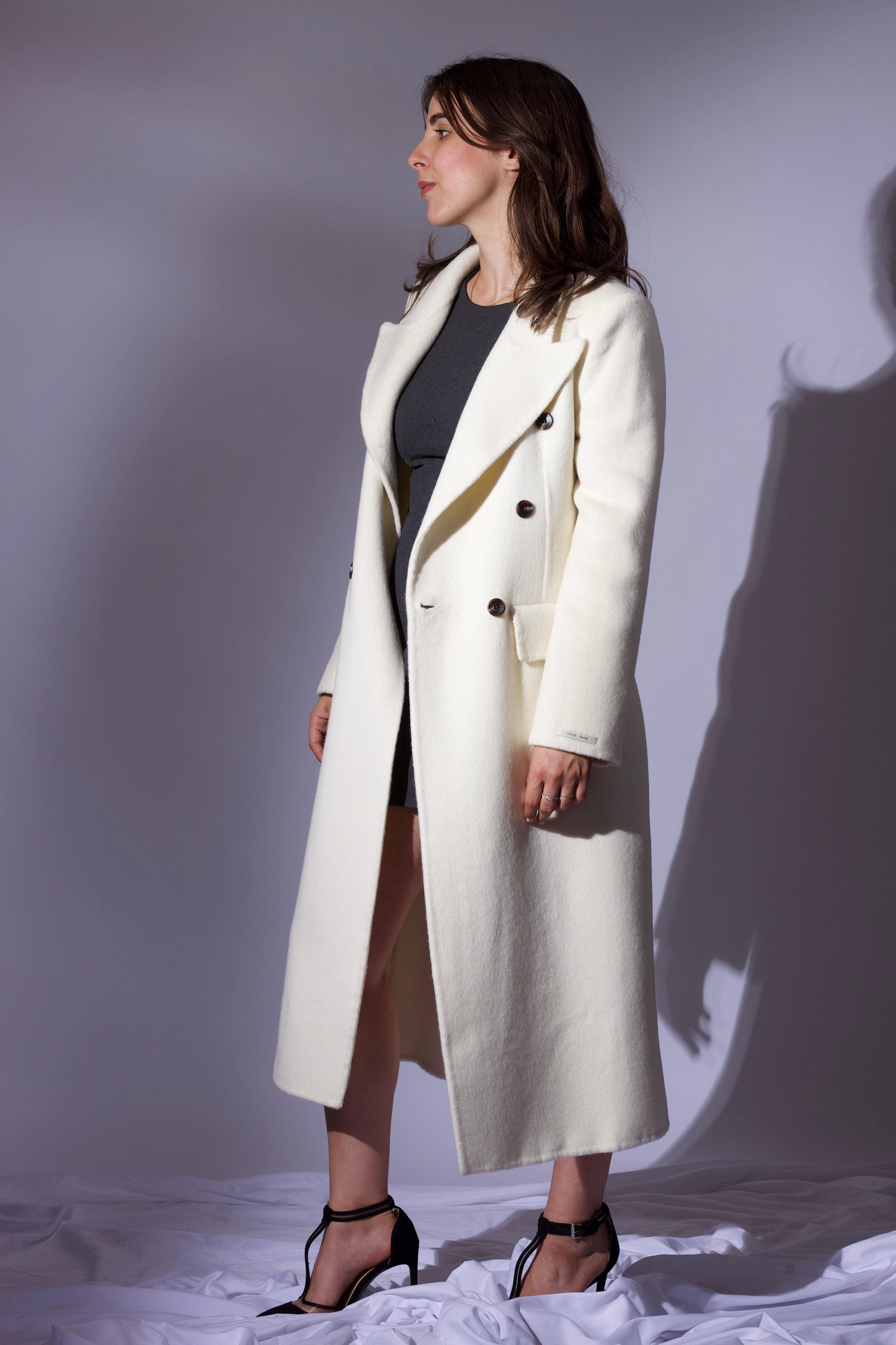 CAPPOTTO DOPPIOPETTO IN LANA DOUBLE – GRIGIO