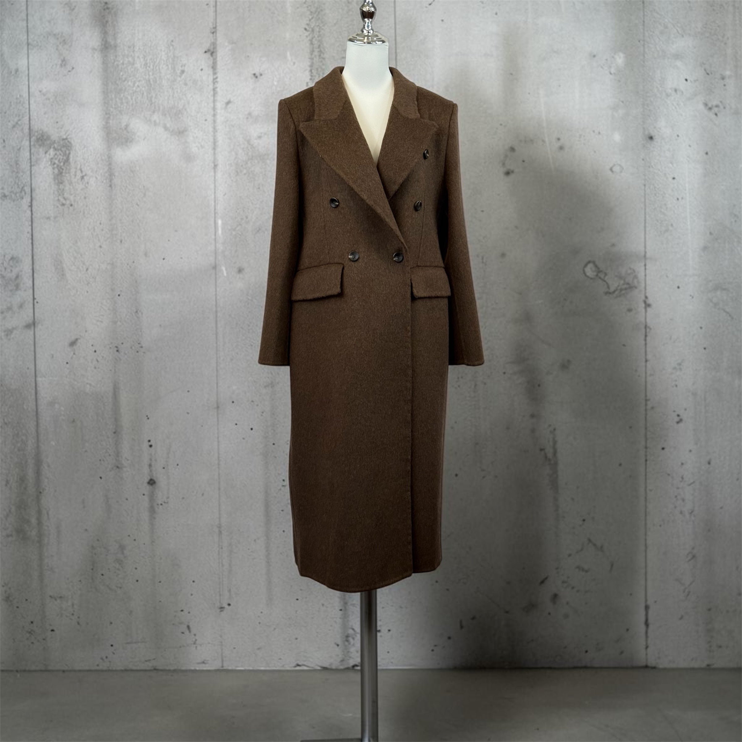CAPPOTTO DOPPIOPETTO IN LANA DOUBLE – GRIGIO
